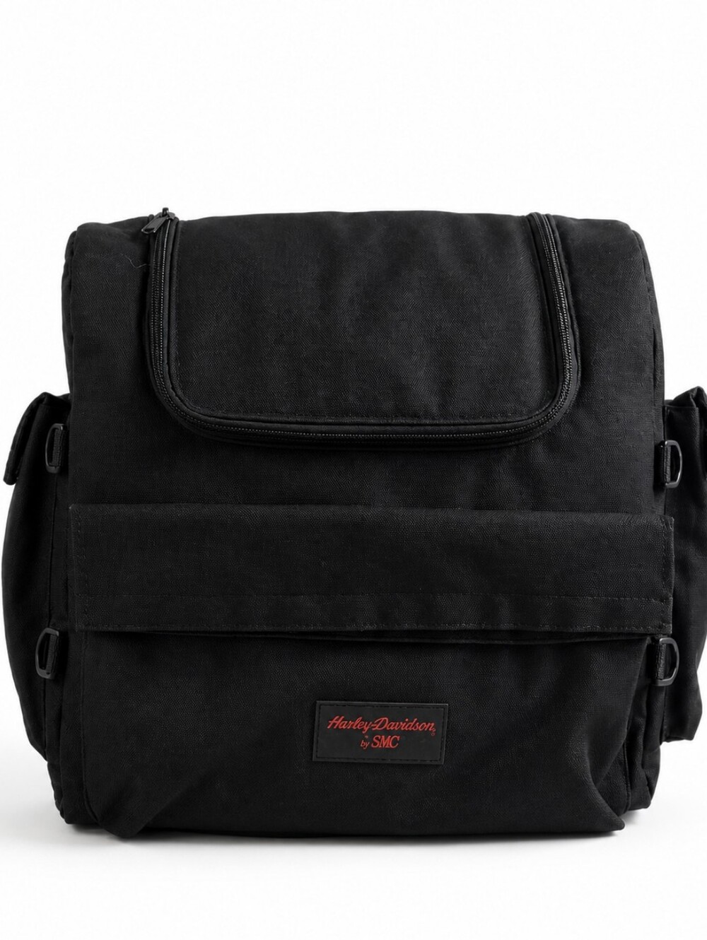Harley Davidson By SAC Sissy Bar Backrest Black Canvas Duffle Bag.‎